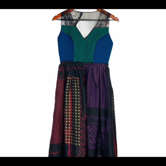 Anthropologie Niki Tlahajan Mixed Print Dress - Picture 2 of 11